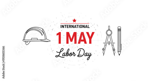 Vector illustration of International Labor Day icons