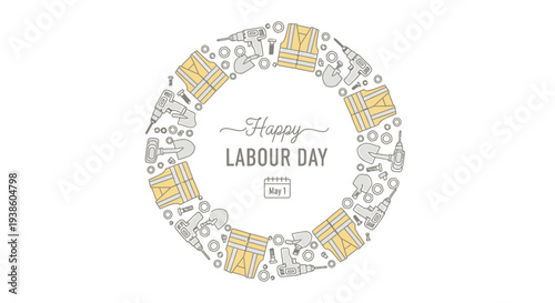 Labour Day icon vector illustration