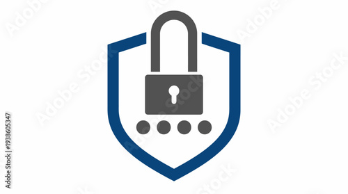Password Security Protection Minimal Vector Illustration