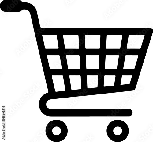 shopping cart icon with wheels