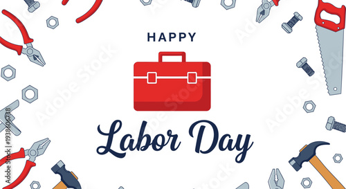 Labor Day icon set vector