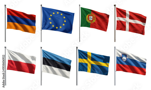 Free Download Diverse flags representing European nations - GFXLoad
