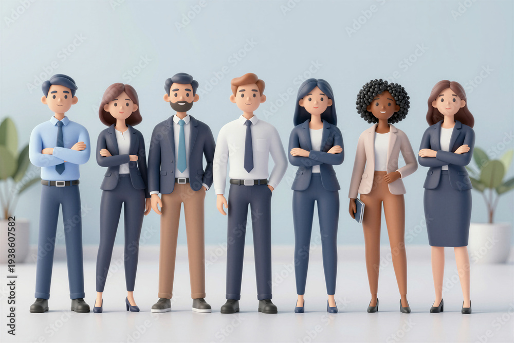 Obraz premium diverse business team standing together
