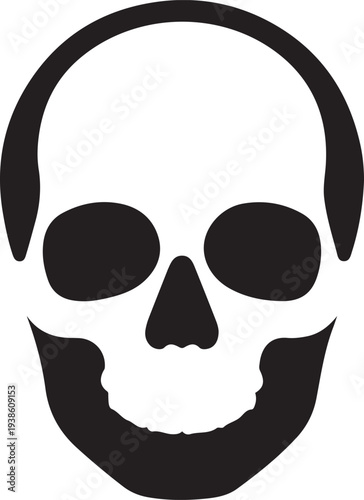 sinusitis emblem, black isolated silhouette. black vector