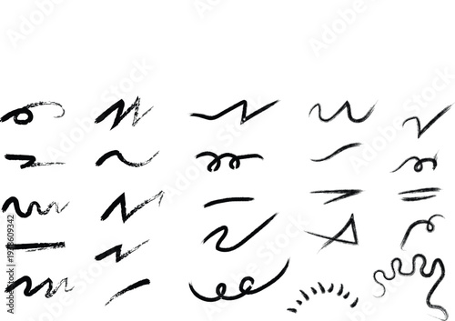 Black ink abstract line on white background line white background artistic hand-drawn