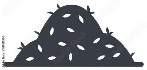 Monochrome Haystack Illustration, Harvest Season Concept, Rural Agriculture, Farm Lifestyle, Simple Vector Graphic