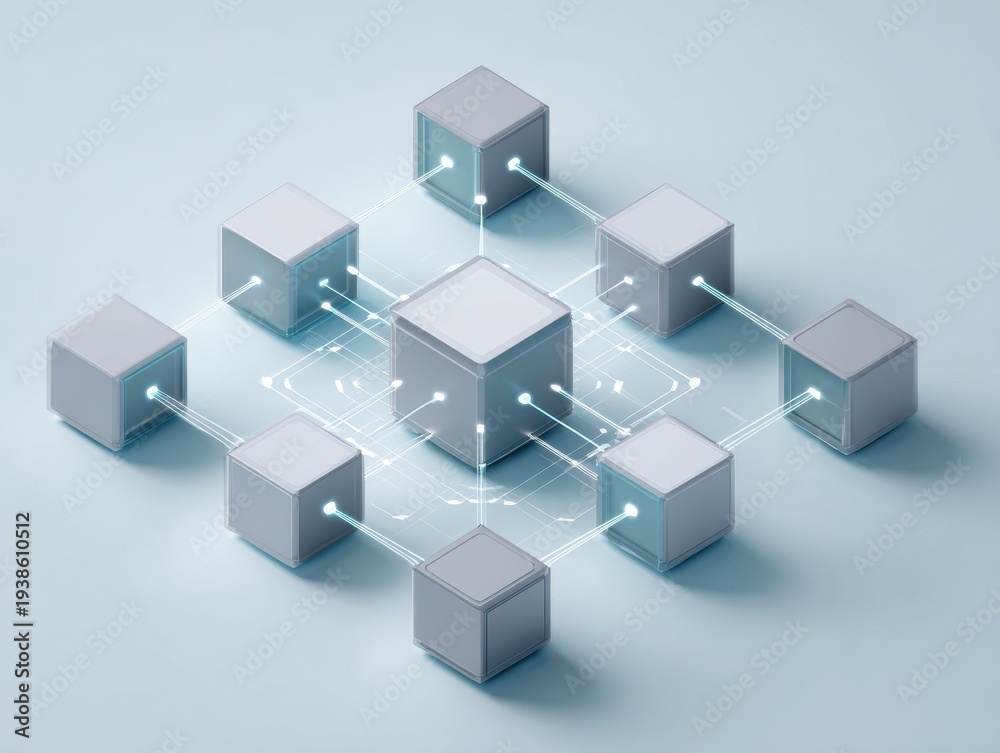 Naklejka premium api connection blocks concept isolated on a light blue background
