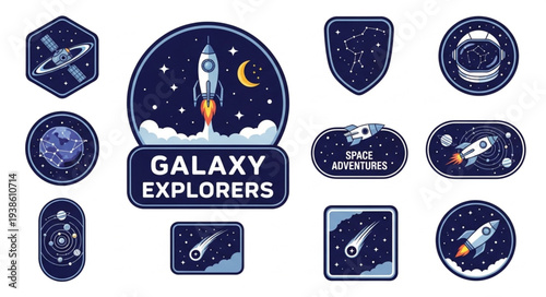 Collection of Space Exploration Patches and Badges.