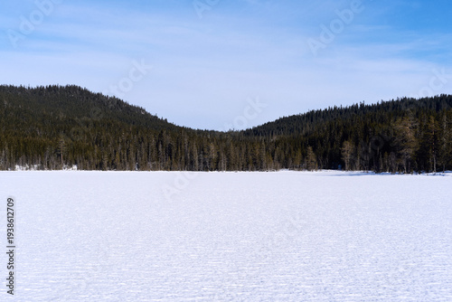 Wallpaper Mural Vesle Svartungen Lake of the Totenåsen Hills, Norway, March 2026. Torontodigital.ca