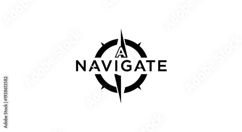 Navigate Compass Icon Logo - Direction, Journey, Exploration, Guidance, Search