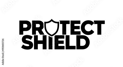 Protect Shield Security Logo. Minimalist Design.