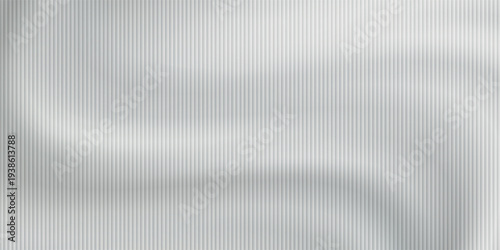 Monochrome waves with transparent vertical layering and soft opacity shifts. Abstract distorted glass effect, minimal and textured in grayscale palette. Vector illustration for futuristic design