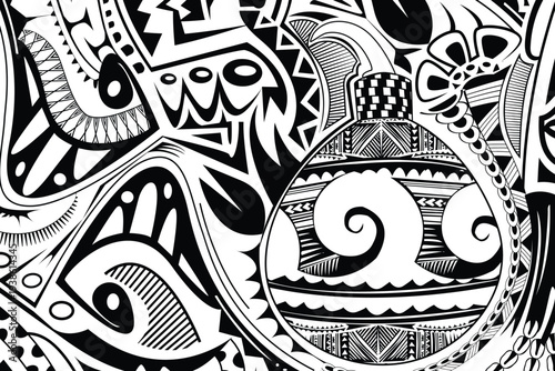 Black & white tribal design