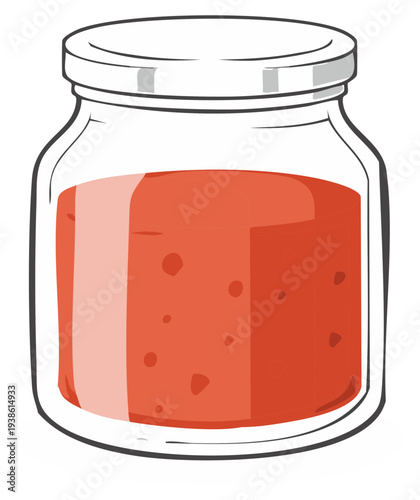 Jar of homemade preserves illustration