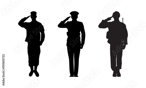 silhouette soldiers illustration