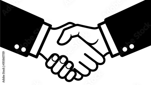 Handshake business partnership with formal attire handshake featuring agreement, deal, cooperation with collaboration and greeting elements for