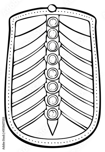 Ancient Celtic Shield Warrior Battle Armor Protective Defense Symbol Isolated Graphic