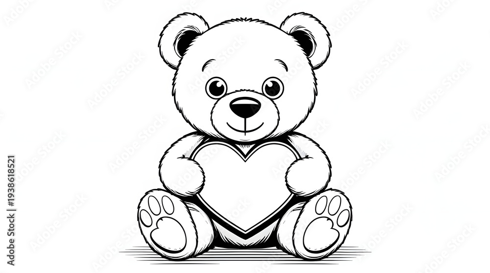 Fototapeta premium a cute teddy bear in a image with simple background