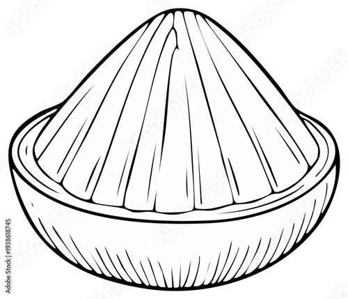Hand Drawn Outline of a Vintage Citrus Juicer Ready for Fruit Extraction