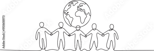 International Human Rights Day Concept. Single line draw design. Full length animation illustration. one line art icon drawing vector