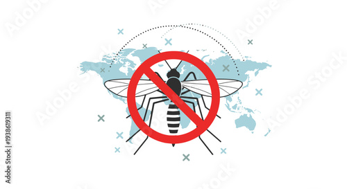 Global Eradication of Pests and Insects Concept.