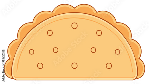 Delicious Taco Cartoon Illustration Graphic Food Clip Art Isolated on White