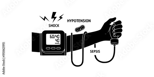 Low Blood Pressure Hypotension Sepsis Icon