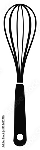 Kitchen whisk silhouette for cooking and baking food preparation