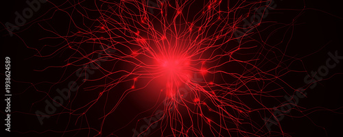 Blood Vessel Vein Wireframe Background, Micro Vascular Veins Lines Structure, Cardio Surgery Medicine Concept. Medical Endovascular Neurovascular Science Therapy Graphic. Vector Illustration.