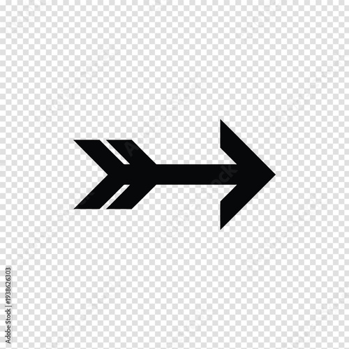 Modern double arrow pointing to the right on a plain background Vector
