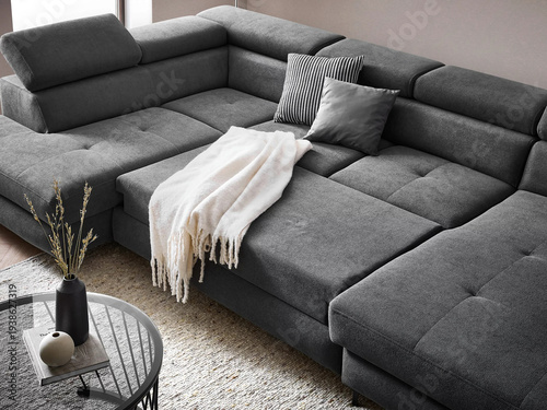 Konstfotografi sofa and pillows
