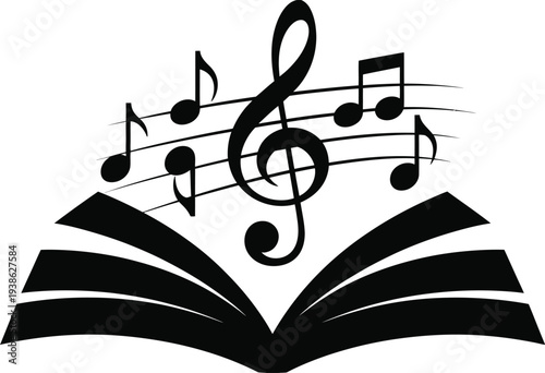 Vector music book icon