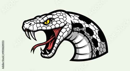 Illustration of a Venomous Snake Head.