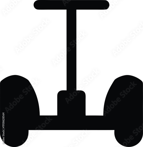 segway silhouette vector illustration on transparent background