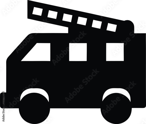 plow truck silhouette vector illustration on transparent background