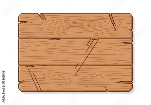 Rustic Wooden Sign Board with Natural Wood Grain Texture.