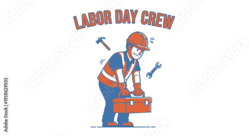 Labor Day crew vector illustration