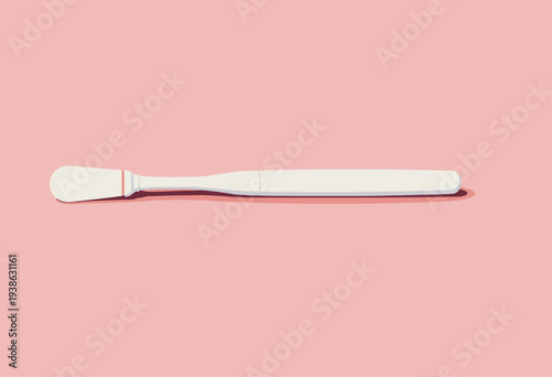 Minimalist Pink Background Showcasing Modern White Cutlery with Ergonomic Design for Elegant Dining Experience