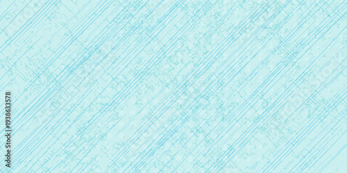 Grain wood image texture on blue cyan board background. Mint green Solid paper dot paper modern vintage old