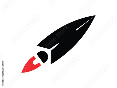 Rocket boost icon. Vector Icon in Solid style.