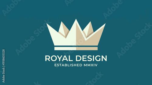 This elegant logo demonstrates a royal crown design, symbolizing luxury and high-quality branding suitable for premium products or services in a sophisticated manner.