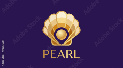 This luxurious logo features a stylized pearl in a shell design, symbolizing elegance and sophistication, perfect for brands focused on beauty or jewelry.