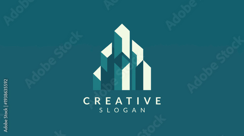 A geometric representation of triangular peaks symbolizing creativity and strength, suitable for branding related to business and innovation.