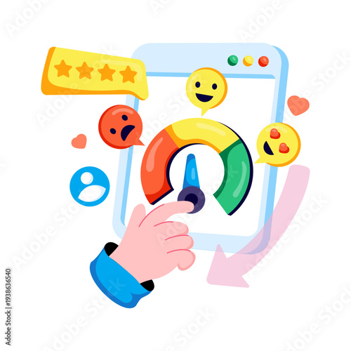 Fotografi Customer satisfaction illustration in unique design