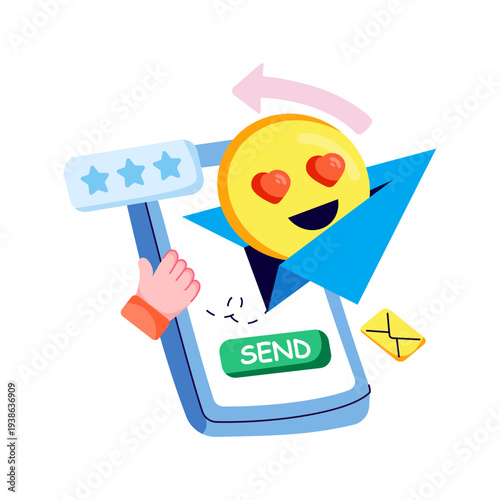 Modern design illustration of sending feedback 