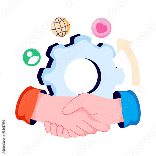 An eye catching design illustration of interaction management 