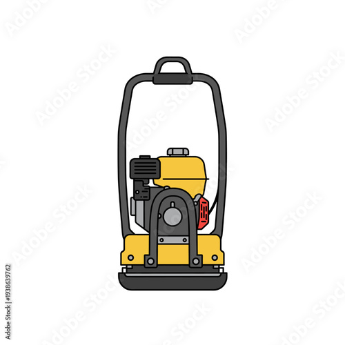 portable road compactor machine illustration