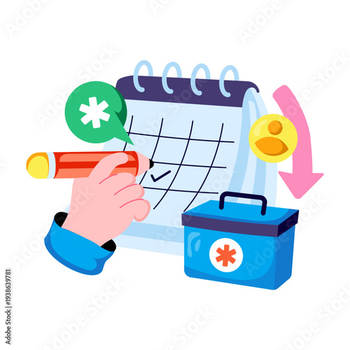 Tableau sur toile A unique design illustration of medical appointment
