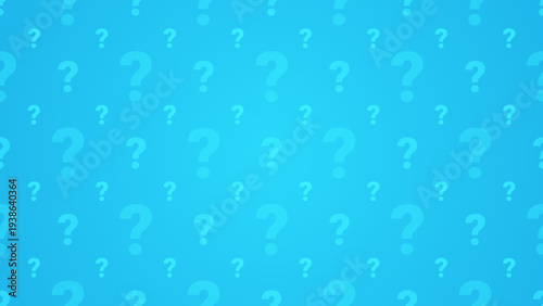 Simple Vibrant Trivia and Quiz Horizontal Background Design Light Blue Color And Question Marks Pattern