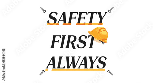 Safety first always icon vector